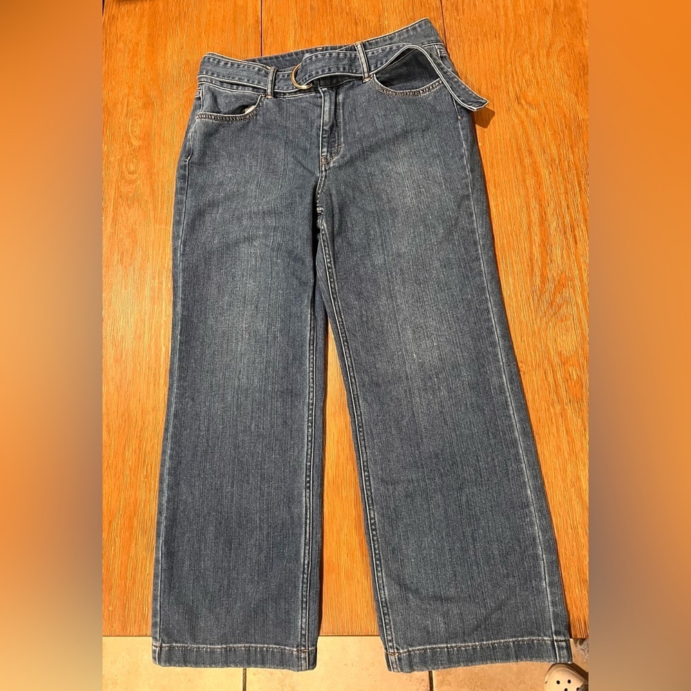 White House Black Market Wide-Leg Crop Trouser Jeans - Size 6